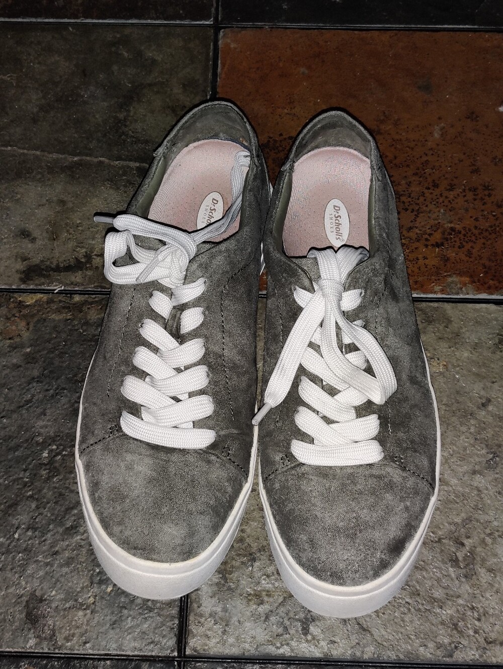Dr. Scholl's Olive Green Kinney Lace Platform Sneakers Women's Size 6.5